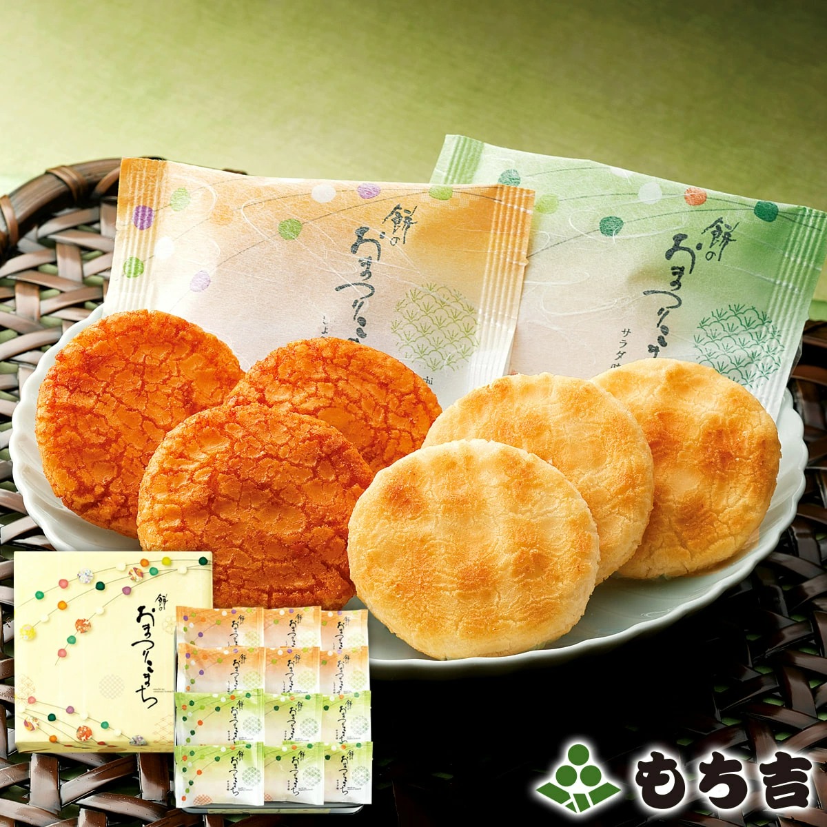 Mochikichi もち吉 麻糬的祭典小町 八分罐 2種32片 盒裝【100％日本國產米】日本必買 | 日本樂天熱銷